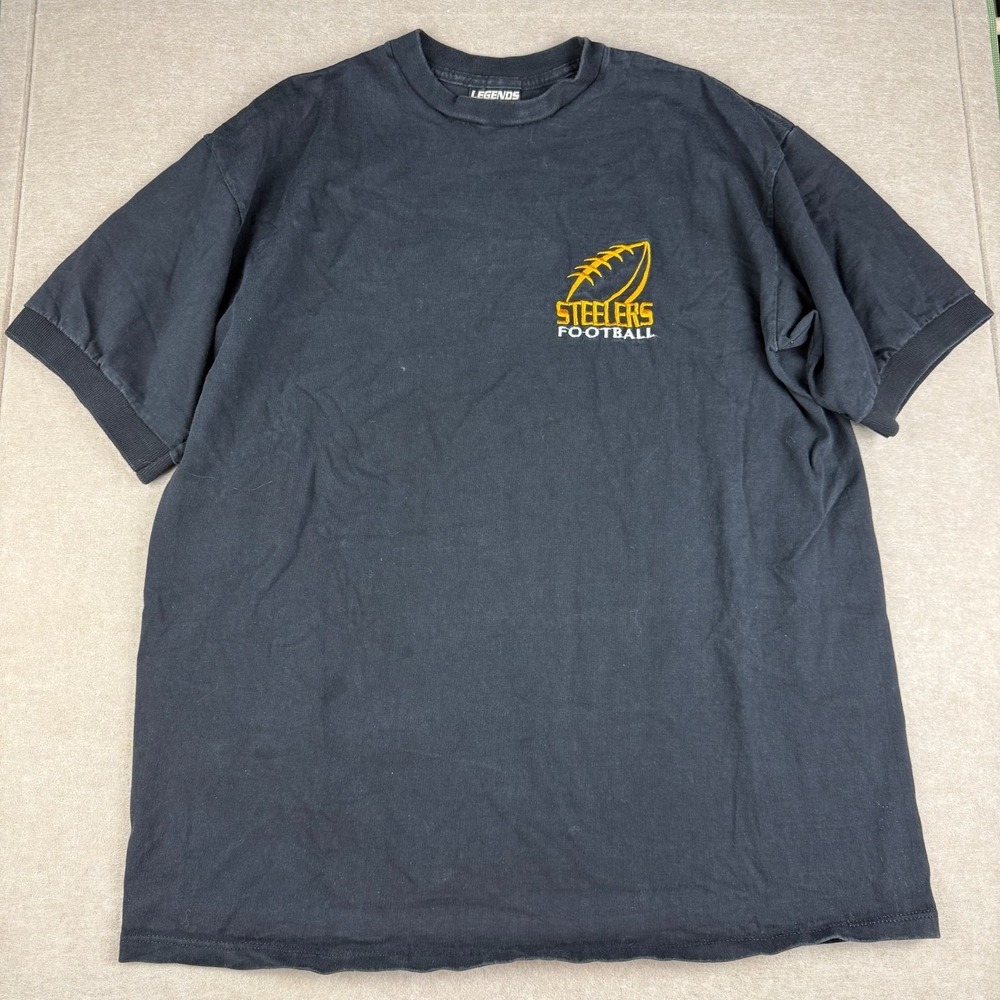 Legends Athletic Shirt Men‎ XL Black Sports Steelers Football Graphic